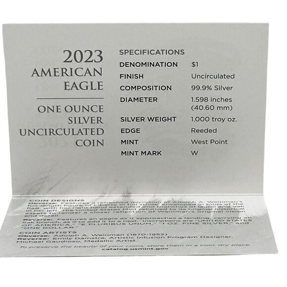 2023 W Burnished Silver Eagle NGC MS69 w/ Box & COA Fine Silver Coin - Picture 12 of 13